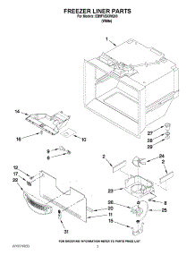 02 - Freezer Liner Parts parts for Whirlpool Refrigerator EB9FVBXWQ03 / from AppliancePartsPros.com