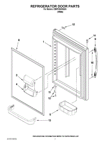 05 - Refrigerator Door Parts parts for Whirlpool Refrigerator EB9FVBXWQ03 / from AppliancePartsPros.com