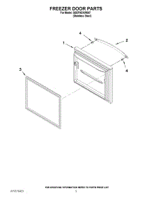 03 - Freezer Door Parts parts for Whirlpool Refrigerator GB2FHDXWS07 / from AppliancePartsPros.com