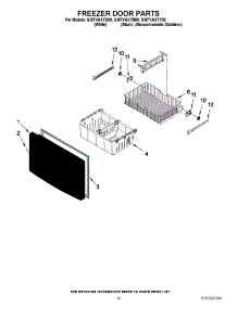 09 - Freezer Door Parts parts for Whirlpool Refrigerator GI5FVAXYB00 / from AppliancePartsPros.com