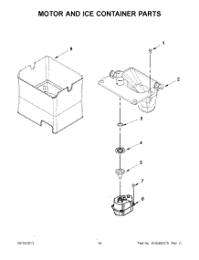 09 - Motor And Ice Container Parts parts for Whirlpool Refrigerator WRF990SLAB00 / from AppliancePartsPros.com