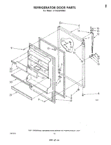08 - Refrigerator Door, Parts Not Illustrated parts for Whirlpool Refrigerator ET16EKXPWR0 / from AppliancePartsPros.com