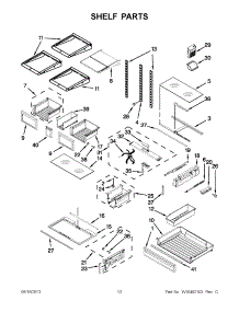 06 - Shelf Parts parts for Whirlpool Refrigerator WRF989SDAF00 / from AppliancePartsPros.com