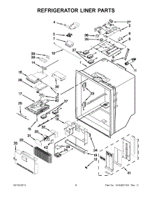 03 - Refrigerator Liner Parts parts for Whirlpool Refrigerator WRF989SDAH00 / from AppliancePartsPros.com