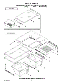 03 - Shelf Parts parts for Whirlpool Refrigerator WRT779REYW01 / from AppliancePartsPros.com