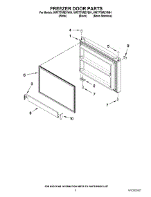 04 - Freezer Door Parts parts for Whirlpool Refrigerator WRT779REYW01 / from AppliancePartsPros.com