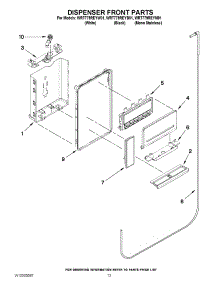 08 - Dispenser Front Parts parts for Whirlpool Refrigerator WRT779REYW01 / from AppliancePartsPros.com
