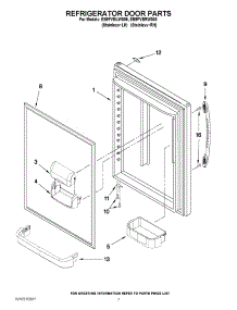05 - Refrigerator Door Parts parts for Whirlpool Refrigerator EB9FVBLWS05 / from AppliancePartsPros.com