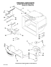 02 - Freezer Liner Parts parts for Whirlpool Refrigerator EB9FVHLWS02 / from AppliancePartsPros.com