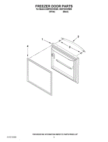05 - Freezer Door Parts parts for Whirlpool Refrigerator GB9FHDXWB05 / from AppliancePartsPros.com