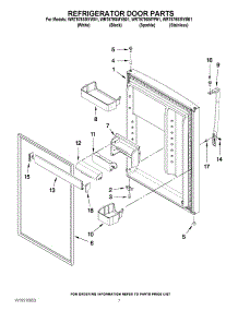 05 - Refrigerator Door Parts parts for Whirlpool Refrigerator WRT579SMYM01 / from AppliancePartsPros.com