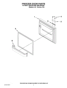 03 - Freezer Door Parts parts for Whirlpool Refrigerator EB9FVBRWS05 / from AppliancePartsPros.com