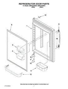 05 - Refrigerator Door Parts parts for Whirlpool Refrigerator EB9FVHXWQ02 / from AppliancePartsPros.com