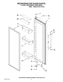 06 - Refrigerator Door Parts parts for Whirlpool Refrigerator BRS62CRBNA01 / from AppliancePartsPros.com