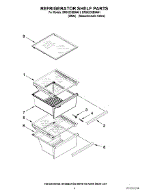03 - Refrigerator Shelf Parts parts for Whirlpool Refrigerator BRS62CBBNA01 / from AppliancePartsPros.com