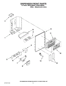 08 - Dispenser Front Parts parts for Whirlpool Refrigerator BRS62CBBNA01 / from AppliancePartsPros.com