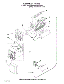 10 - Icemaker Parts parts for Whirlpool Refrigerator BRS62CBBNA01 / from AppliancePartsPros.com