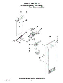 11 - Air Flow Parts parts for Whirlpool Refrigerator BRS62CBBNA01 / from AppliancePartsPros.com