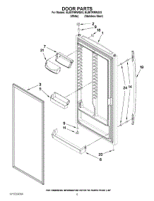 03 - Door Parts parts for Whirlpool Refrigerator EL88TRRWS03 / from AppliancePartsPros.com