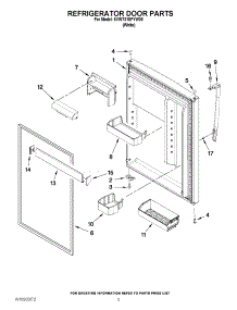 03 - Refrigerator Door Parts parts for Whirlpool Refrigerator 5VWT31SFYW00 / from AppliancePartsPros.com
