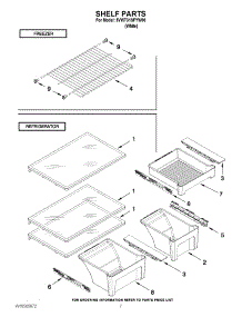 04 - Shelf Parts parts for Whirlpool Refrigerator 5VWT31SFYW00 / from AppliancePartsPros.com