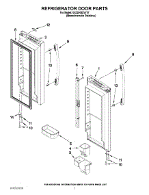 05 - Refrigerator Door Parts parts for Whirlpool Refrigerator GX2SHBXVY07 / from AppliancePartsPros.com
