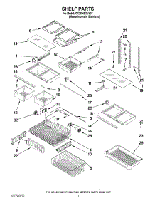 07 - Shelf Parts parts for Whirlpool Refrigerator GX2SHBXVY07 / from AppliancePartsPros.com