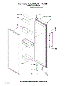 05 - Refrigerator Door Parts parts for Whirlpool Refrigerator 3WSC20N4AY00 / from AppliancePartsPros.com