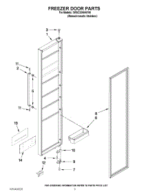 06 - Freezer Door Parts parts for Whirlpool Refrigerator 3WSC20N4AY00 / from AppliancePartsPros.com