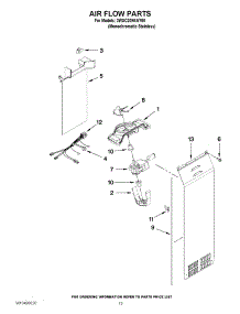 08 - Air Flow Parts parts for Whirlpool Refrigerator 3WSC20N4AY00 / from AppliancePartsPros.com