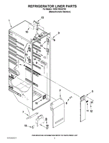 02 - Refrigerator Liner Parts parts for Whirlpool Refrigerator 3WSC19D4AY00 / from AppliancePartsPros.com