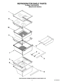 03 - Refrigerator Shelf Parts parts for Whirlpool Refrigerator 3WSC19D4AY00 / from AppliancePartsPros.com
