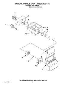 05 - Motor And Ice Container Parts parts for Whirlpool Refrigerator 3WSC19D4AY00 / from AppliancePartsPros.com