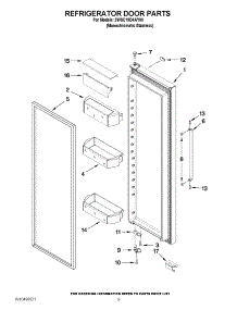 06 - Refrigerator Door Parts parts for Whirlpool Refrigerator 3WSC19D4AY00 / from AppliancePartsPros.com