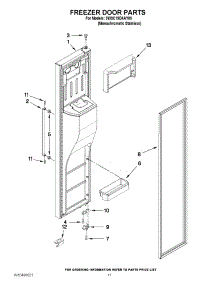 07 - Freezer Door Parts parts for Whirlpool Refrigerator 3WSC19D4AY00 / from AppliancePartsPros.com