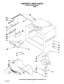 02 - Freezer Liner Parts parts for Whirlpool Refrigerator GX5FHTXVQ06 / from AppliancePartsPros.com