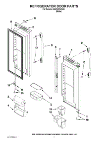 05 - Refrigerator Door Parts parts for Whirlpool Refrigerator GX5FHTXVQ06 / from AppliancePartsPros.com