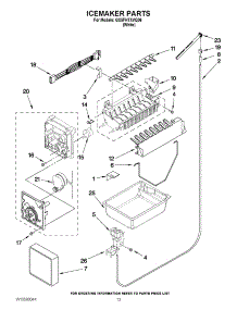 08 - Icemaker Parts parts for Whirlpool Refrigerator GX5FHTXVQ06 / from AppliancePartsPros.com