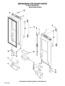 05 - Refrigerator Door Parts parts for Whirlpool Refrigerator GX5FHTXVY09 / from AppliancePartsPros.com