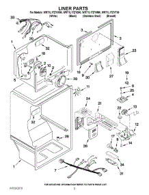 03 - Liner Parts parts for Whirlpool Refrigerator WRT1L1TZYM00 / from AppliancePartsPros.com