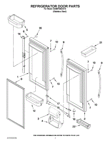 04 - Refrigerator Door Parts parts for Whirlpool Refrigerator G20EFSB23S10 / from AppliancePartsPros.com