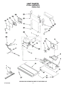 05 - Unit Parts parts for Whirlpool Refrigerator G20EFSB23S10 / from AppliancePartsPros.com