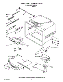 02 - Freezer Liner Parts parts for Whirlpool Refrigerator GX2FHDXVB06 / from AppliancePartsPros.com