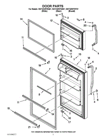 02 - Door Parts parts for Whirlpool Refrigerator W5TXEWFWB01 / from AppliancePartsPros.com