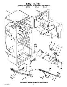 03 - Liner Parts parts for Whirlpool Refrigerator W5TXEWFWB01 / from AppliancePartsPros.com