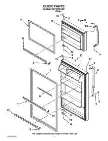 02 - Door Parts parts for Whirlpool Refrigerator W5TYDWFXQ01 / from AppliancePartsPros.com