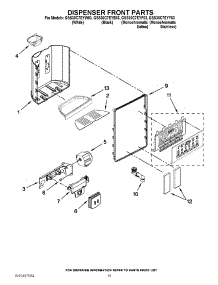 08 - Dispenser Front Parts parts for Whirlpool Refrigerator GSS30C7EYW03 / from AppliancePartsPros.com