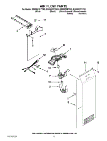11 - Air Flow Parts parts for Whirlpool Refrigerator GSS30C7EYB03 / from AppliancePartsPros.com
