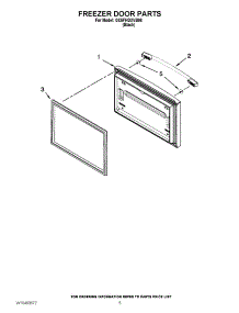 03 - Freezer Door Parts parts for Whirlpool Refrigerator GX5FHDXVB06 / from AppliancePartsPros.com