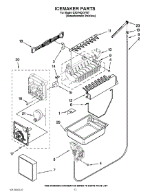 08 - Icemaker Parts parts for Whirlpool Refrigerator GX2FHDXVY07 / from AppliancePartsPros.com
